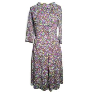 1960s Shelton Stroller Jersey Print Vintage Dress